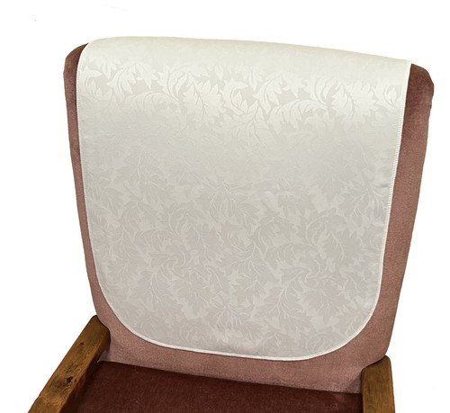 Two plain ivory - ivory, damask